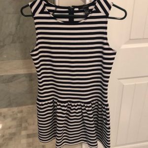 Navy striped dress